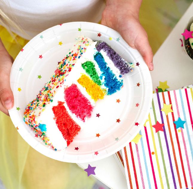 Rainbow Stars Dessert Plates